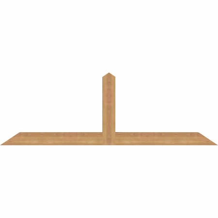 Ekena Millwork Portland Smooth Timber Gable Bracket, Western Red Cedar, 60"W x 20"H x 3 1/2"D x 3 1/2"F, 8/12 Pitch GBW060X20X0404POR00SWR